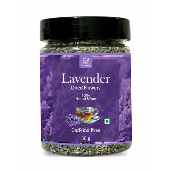 AL MASNOON 100% Natural & Pure Lavender Dried Flowers – Aromatic Lavender Tea (30g Pack of 1