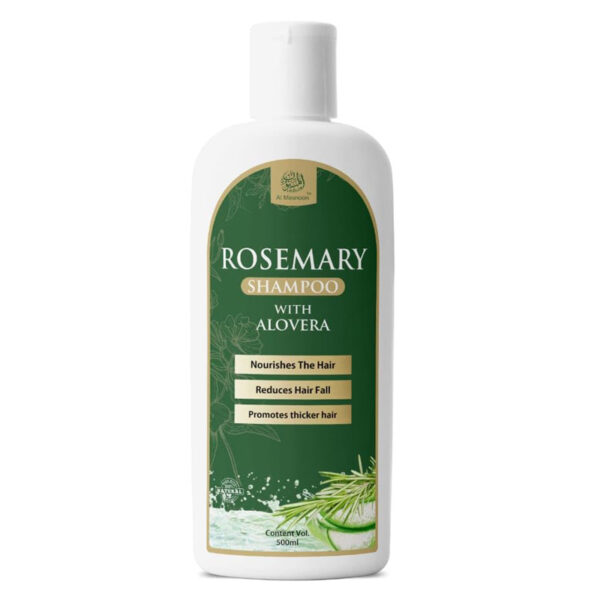 AL MASNOON Rosemary Shampoo with Aloe Vera – Nourishing Formula to Reduce Hair Fall (500ml Pack of 1)