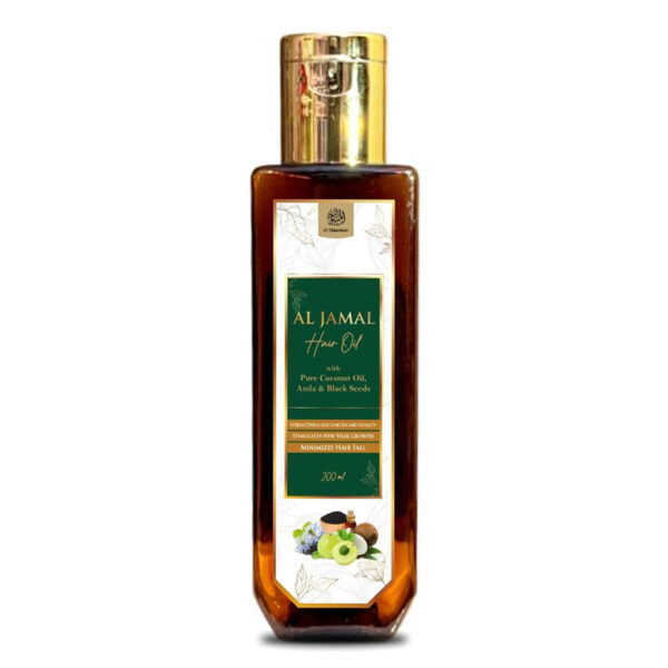 Al Masnoon Al Jamal Hair Oil – Enriched with Black Seed & Amla for Stronger, Healthier Hair Growth (200ml Pack of 1)