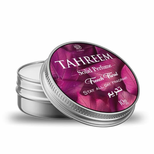 AL MASNOON Tahreem Solid Perfume 10g - Long-Lasting French Floral Fragrance for Women, Elegant and Scent, Perfect Special Occasions