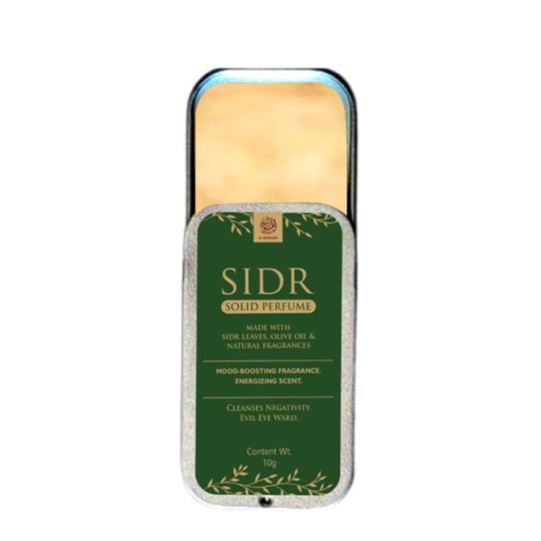 AL MASNOON Sidr Solid Perfume – 10g Pack | Natural Mood-Boosting & Energizing Scent with Sidr Leaves, Olive Oil, and Uplifting Fragrances | Ideal for Ruqaya and Enhancing Well-Being