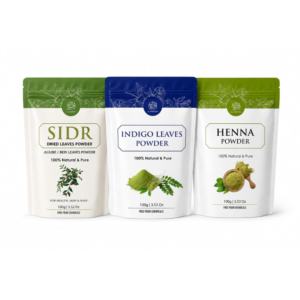 AL MASNOON Hair Care Combo | Sidr Leaves powder, Indigo Leaves Powder & Henna Leaves Powder |100g Each
