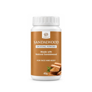 AL MASNOON Sandalwood Dusting Powder 40g | Made with Natural Sandalwood | Face & Body Powder | For Daily Personal Care | Refreshing & Smooth Skin Feel | Unisex